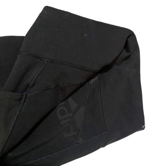 Adidas Women’s Believe This 2.0 Black Signature Printed Leggings Large Dark Goth - Picture 15 of 16